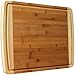 Extra Large Bamboo Cutting Board for Kitchen with Juice Groove - 17.5 x 13.5 x 0.75 inch