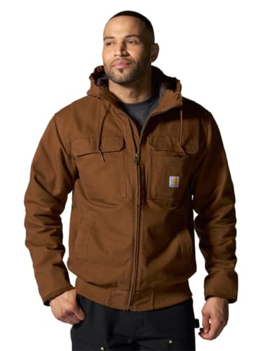 Carhartt Veste de travail pour homme Full Swing Loose Fit Washed Duck Insulated Active - La liberté de mouvement rencontre la chaleur robuste, Red Duck, M