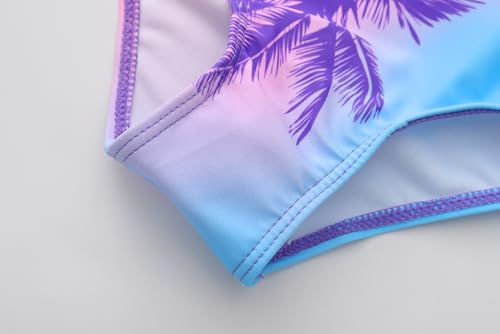 Image of Girls One Piece Bathing Suit Mermaid Printed Beach Swimwear