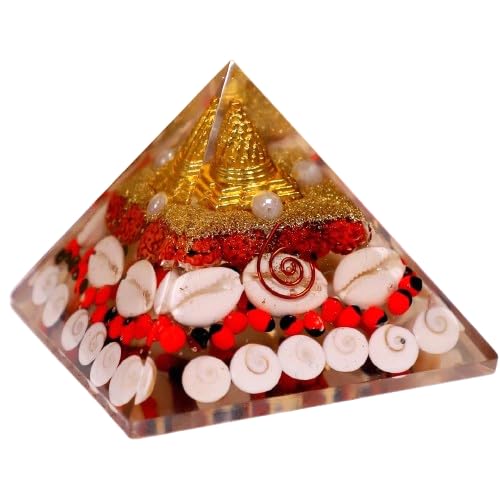 2-Inch Laxmi Pyramid | Divine Goddess Laxmi Pyramid for Wealth, Prosperity, and Good Fortune | Handmade Spiritual Decor for Home and Office | Vastu Remedy for Success