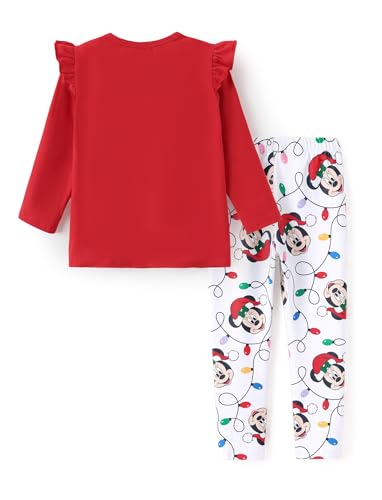 Image of Disney Girls Outfits Long Sleeve Lightweight Shirt +Leggings Clothing Sets