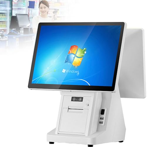 Caja registradora para pequeñas empresas con impresora y WiFi, caja registradora todo en uno,s-istemas POS para PC con pantalla táctil de 20,4 pulgadas, caja registradora para catering