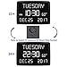 11.5” Digital Wall Clock with Date,Time,Week,Indoor Temperature,3 Alarms,5 Dimmer,2 USB Chargers,Battery Backup,Snooze,12/24H for Elderly,Parents,Impaired Vision,Dementia,Memory Loss,Office,Bedroom