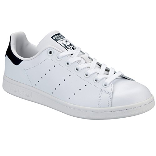 adidas Originals Stan Smith Mens Lace Up Shoes Trainers White/Navy 10 US3