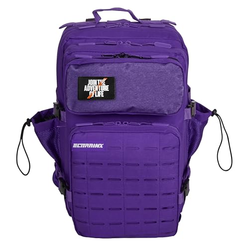 ELITRAINX V2 Backpack 45L Military Tactical Waterproof Cross-Training Travel Outdoor Sports Portable Gym Oxford 900D (Purple)