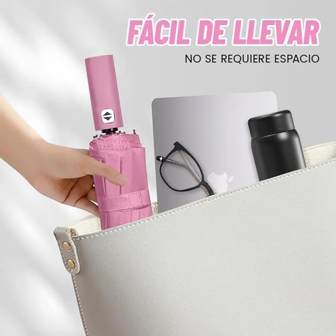 Image of Automatic Open Close Windproof Folding Travel Umbrella, Portable Compact Rain Umbrella for Men & Women Strongest Premium Auto Folding Umbrella for Rain and Sun