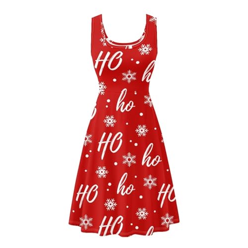 Image of Women's Casual Loose Sundress Midi Sleeveless Crewneck Dress Summer Beach Tank Dress with Pockets