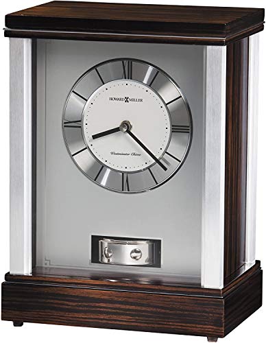 Howard Miller Gardner Mantel Clock 635-172 - Modern Aluminum with Quartz, Single-Chime Movement