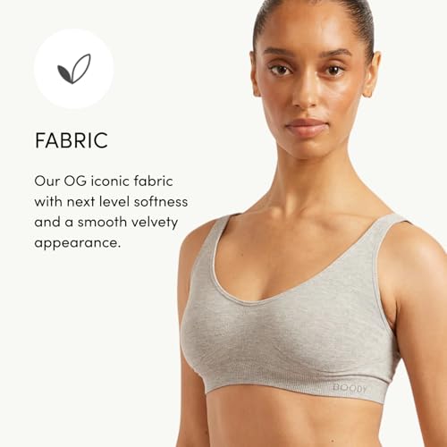 Image of Boody -Seamfree Crop Bra -Seamless Bralette -No Padding, Clips, Fastenings, Wires -Bamboo Viscose -Low-Medium Support Pull-On