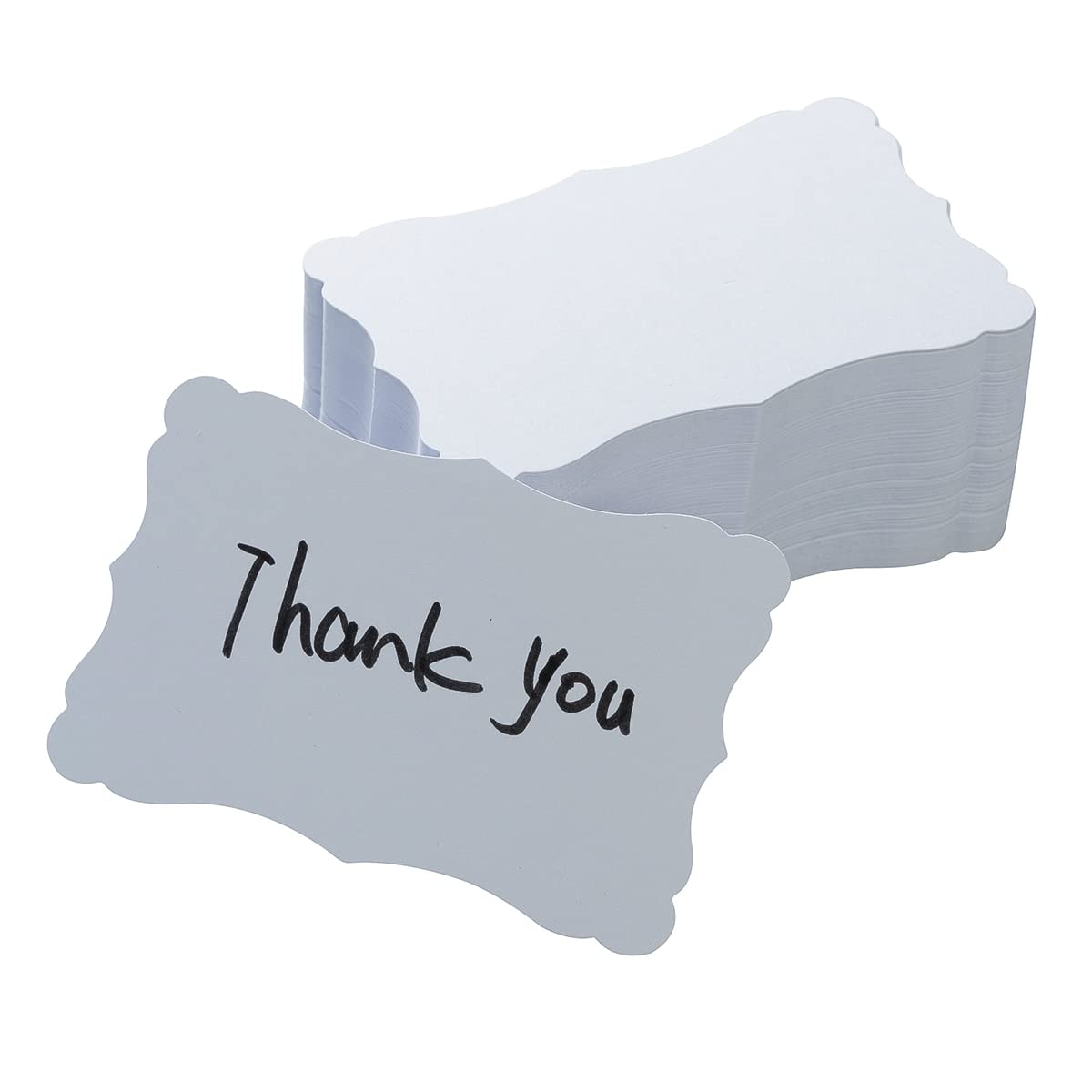 Toperd 120 Pieces Small Mini Business Cards Vintage Assorted Colors Blank Note Cards Gift Word Card for Business Cards, Gift Cards (White, 3.66x 2.36