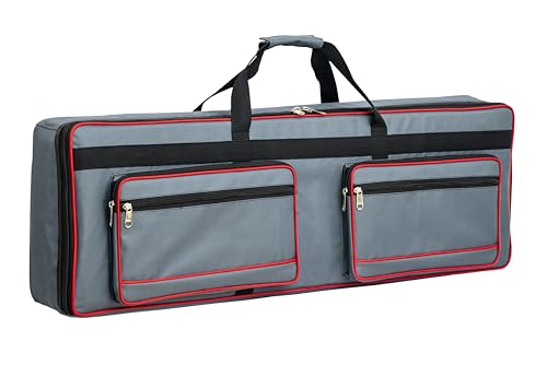 Image of GIG Master Heavy Padded Keyboard Bag /Cover /Case for Korg Pa300, Pa600, Pa700, Pa1000, 61 Keys Professional Arranger Keyboard with Dust Cover & Double Pocket(Grey)