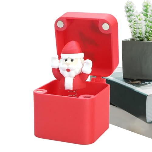 Onuuzivl クリスマスボックス,クリスマスデコレーション 面白いサンタクロース,子供 用 貯金箱 ギャグ 玩具 | 子供 大人 家族 友達 ホリデー 誕生日 パーティー プレゼント 靴下詰め