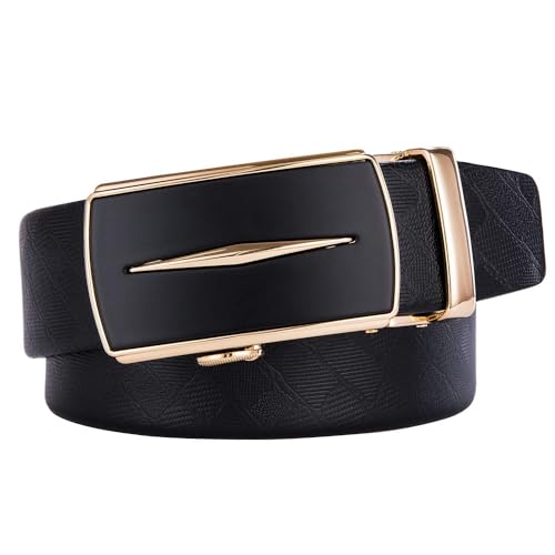 Barry.Wang Cintura a cricchetto da uomo in pelle