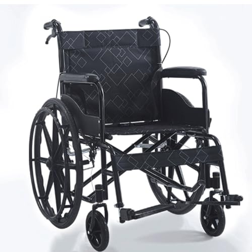 車いす 高齢者と大人向けの完全な武器と安全ベルトを備えた軽量車椅子折りたたみ輸送車椅子旅行ポータブルカー ?椅