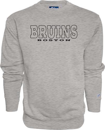 Blue 84 Boston Bruins NHL Officially Licensed Crewneck Sweatshirt 90's Embroider