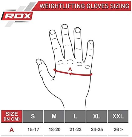 RDX Weight Lifting Gloves for Gym Workout - Breathable with Padded Anti Slip Palm Protection - Great for Fitness, Bodybuilding, powerlifting, Strength Training, Weightlifting, Cycling, Exercise