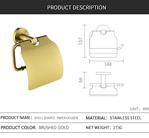 Gancho para bata de oro cepillado y accesorios de baño inoxidables 5