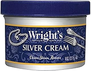 Wright's Silver Cleaner and Polish Cream - 8 Ounce - Ammonia Free - Gently Clean and Remove Tarnish Without Scratching