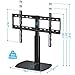 FITUEYES Universal TV Stand/Base Tabletop TV Stand with Wall Mount for 32 to 65 inch Flat Screen 3 Level Height Adjustable, Heavy Duty Tempered Glass Base, Holds up to 110lbs Screens TT107001GB
