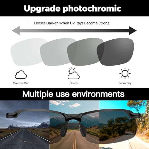 Image of Myiaur Polarized Photochromic Z87 Sunglasses for Men, Day and Night Safety Sun Glasses UV 400 Protection