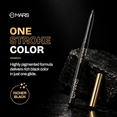 Image of MARS Kohl of Fame Up to 12 Hours Stay Retractable Kajal | Smudgeproof and Waterproof | Long Lasting (0.35g) (White) (Pack of 2)