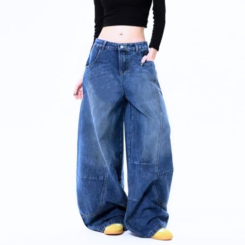 Baggy Jeans for Women Men Wide Leg Barrel Jeans Low Rise Loose Denim Pants Casual Sweatpants Scene Clothes3