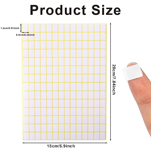 2940 Pcs Matte Small White Labels Stickers Blank Labels Removable Price Tags Labels Stickers for Jars Boxes File Folders Envelopes School Office Kitchen (13 X 9 mm)2