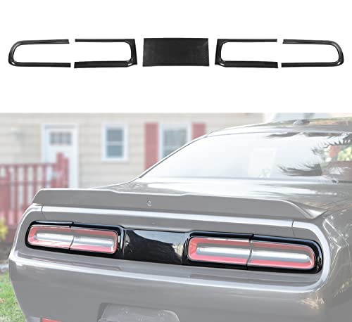 Jwwy Tail Light Covers Guards Rear Light Trim For 2015-2019 Dodge Challenger Accessories Carbon Fiber #TOP28