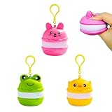 Easter Slow Rebound Squishy Keychain Toys for Kids, Soft Squeeze Stress Relief Squish Toy Clips in Cute Animal Designs, Sensory Fidget Toys for Party Favors, Basket Stuffers & Non-Candy Easter Gifts