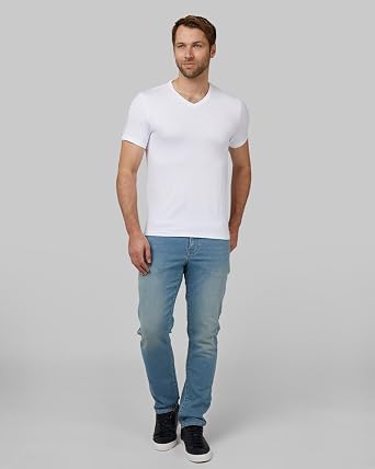32 Degrees Men's Cool V-Neck T-Shirt, Anti-Odor, Quick Dry Active, 4-Way Stretch