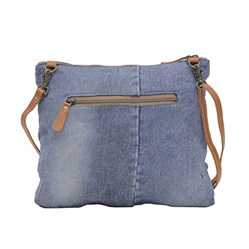 Myra Bag Western Leather Crossbody Bag for Women - Upcycled Canvas Shoulder Bag Janesa Kaftan3