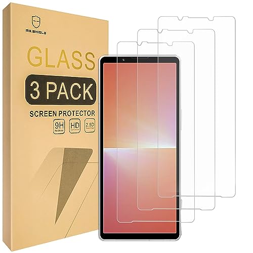 Mr.Shield Screen Protector compatible with Sony Xperia 5 V [Tempered Glass] [3-PACK] [Japan Glass with 9H Hardness]