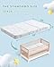 Trifold Pack and Play Mattress 38x26'' Breathable Soft Plush Memory Foam for Baby Toddler Travel Includes Carry Bag Removable Washable Cover Fits Play Pen Playard Pack n Play Mattress Pad
