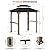 Modern Shade Grill Gazebo 6' X 8', Permanent Aluminum BBQ Gazebos with Shelves and Paper Towel Holder, Grill Canopy with Galvanized Steel Roof, Grill Gazebo with Charging Ports, Wood-Looking