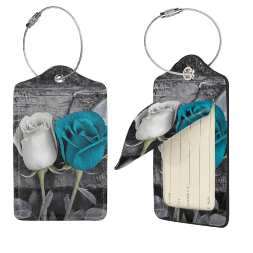 Étiquette de bagage personnalisée en cuir haut de gamme lot de 4 rose