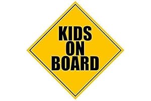 Yellow Caution Diamond Shaped Kids On Board Sticker