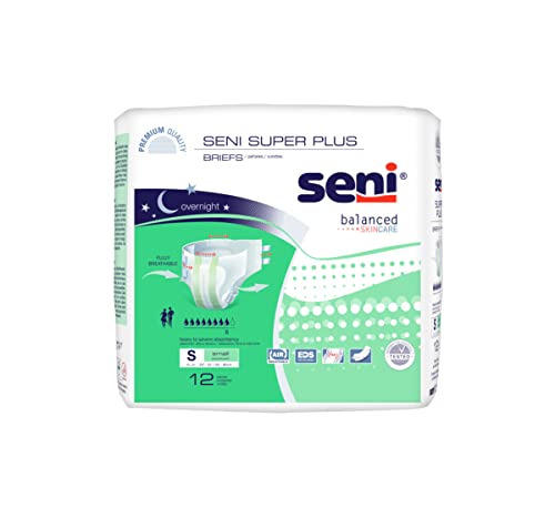 Seni Super Plus Briefs Small, 12 Count