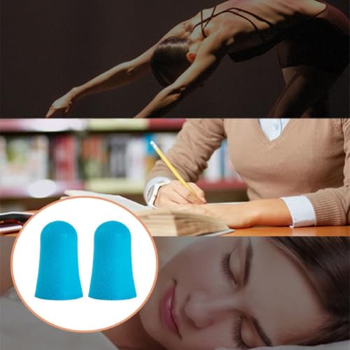 10er Pack Ohrstöpsel - Wiederverwendbare Premium-Schaumstoffstöpsel für Entspannung, Schlaf und Musikgenuss - Effektiver Schutz gegen Lärm (Blau)