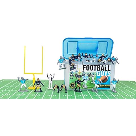 Kaskey Kids Football Guys – Navy/Light Blue Inspires Kids Imaginations with Endless Hours of Creative, Open-Ended Play – Includes 2 Teams & Accessories – 28 Pieces in Every Set! Cover