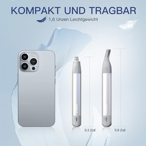 HEBECA Nasenhaartrimmer Frauen - Nasentrimmer Damen Augenbrauenrasierer Elektrisch Damen Nasen und...