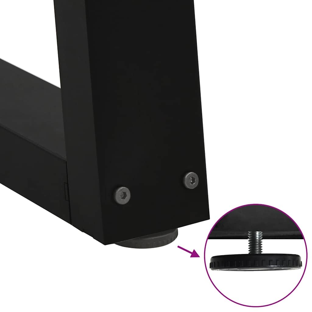 Couchtischbeine V-Form Schwarz 2 Stück 30x(30-31,3) cm Stahl höhenverstellbar für DIY Möbel BAU