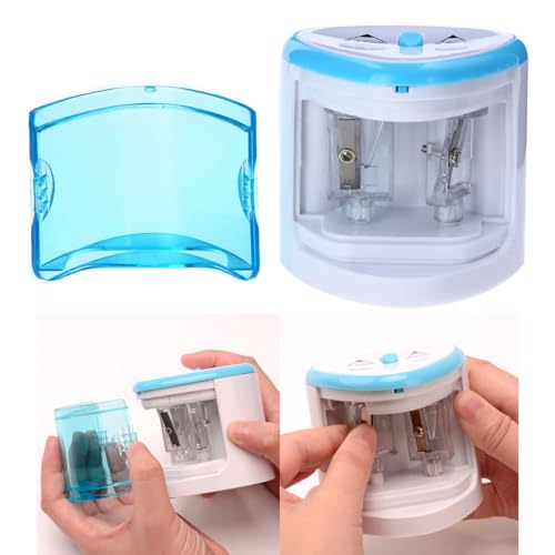 Sacapuntas eléctrico automático para lápices de colores en caja doble