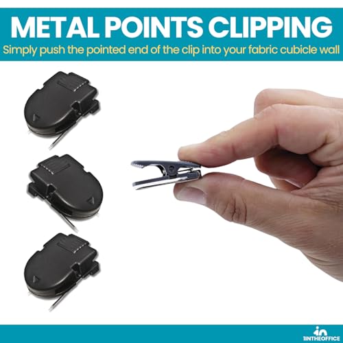 1InTheOffice Clipes de cubo para paredes de tecido, clipes de parede de painel de tecido, clipes de