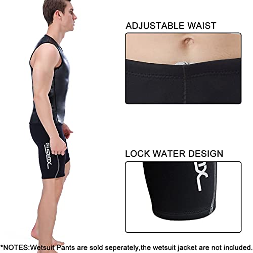 Slinx Wetsuit Short Pants Men 2Mm Neoprene Shorts For Diving Kayaking Scuba Surfing Snorkeling Short Pants L Size, Black #TOP4