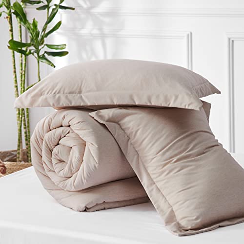 Bedsure Queen Comforter Set Kids - Warm Taupe Queen Size Comforter, Soft Bedding For All Seasons, Cationic Dyed Bedding Set, 3 Pieces, 1 Comforter (90"X90") And 2 Pillow Shams (20"X26"+2") #TOP5