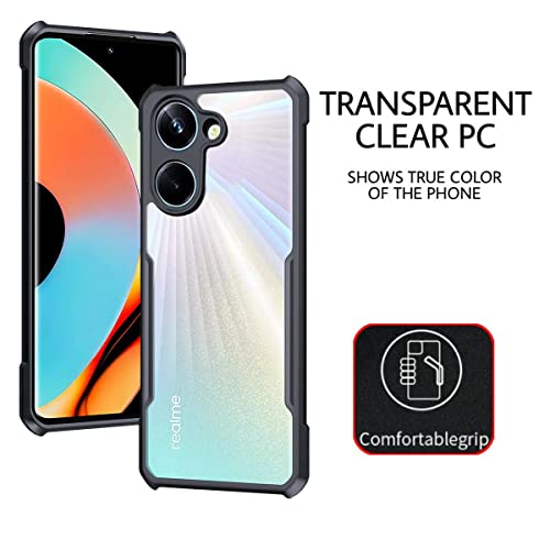 Image of RIGGEAR Xundd Back Cover Case Compatible with Realme 10 Pro 5G (Armor | Clear PC and TPU)