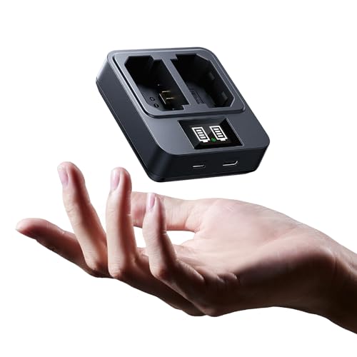 llano 20W NP-FZ100 Fast Battery Charger - Dual Slot for Sony A7III A7IV A6700 FX3 FX30 A7C A7CII A7RV A7RIII A6600 ZV-E1 ZV-E10II A9 A1 FX2 Cameras, USB-C & Micro-USB Inputs,Smart LED Display