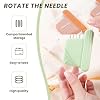 Portable Travel Magnetic Sewing Needles Case with 5 Sizes 10 PCS Sewing Sharp Needles Hand Quilting Needles,Embroidery Needles Magnetic Needle Holder for Hand Sewing Art Crafts Repair(Green)