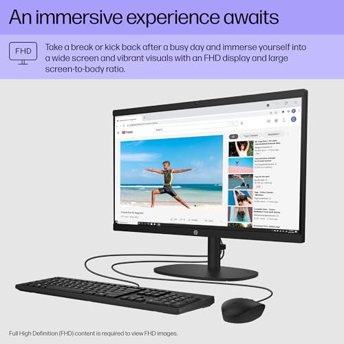Hp 9C9X4AA#ABA 22 Inch All-In-One Desktop Pc, Fhd Display, Intel N200, 8 Gb Ram, 512 Gb Ssd, Intel Uhd Graphics thumb #3