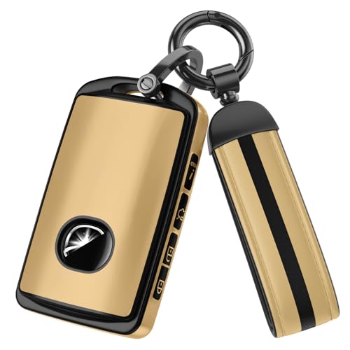 Image of For Mazda Key Fob Cover Accessories, Matte TPU Material, With a Cute Leather Keychain, for 2019-2025 Mazda 3,2020-2026 CX-5, CX-30, CX-9,CX-50